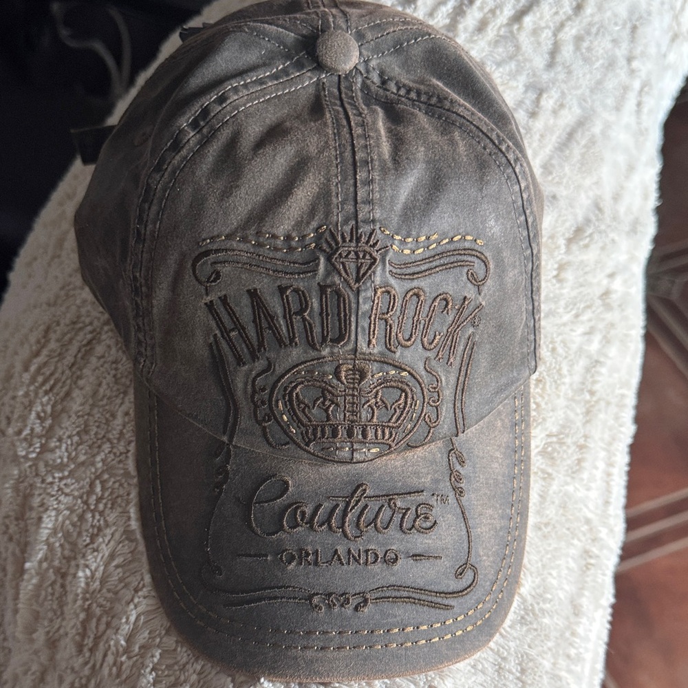 Hard Rock Cafe Distressed Brown Hat